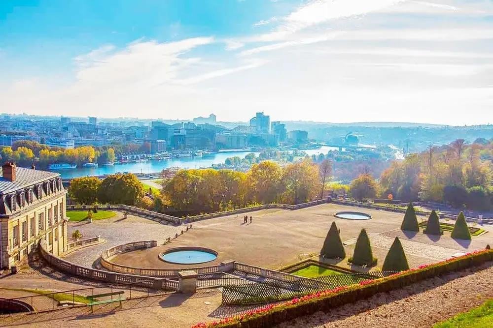 Vue panoramique au parc de saint-cloud
