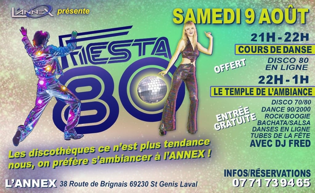 Soirée années 80 avec rock disco latino en-ligne