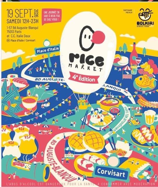 🥢 Gastronomie & Balade : Rice Market 4ᵉ Édition dans le 13ᵉ
