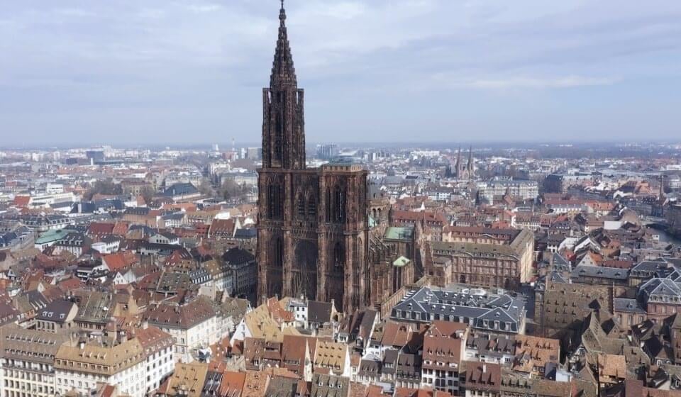 Ascension de la flèche de la Cathèdrale Notre Dame de Strasbourg 