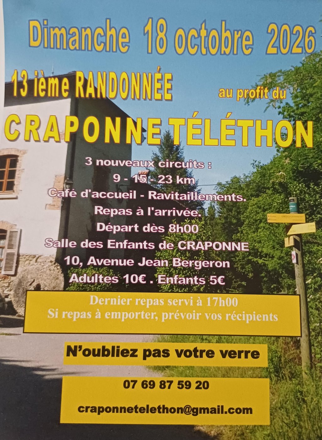 rando craponne 9kms 15kmset 23kms