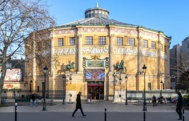 Abstract architectural detail with strong geometric lines