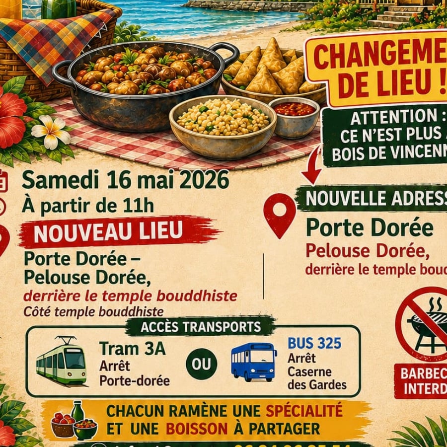pique -nique Réunionnais  du bois Vincennes.pelouses Dorée 