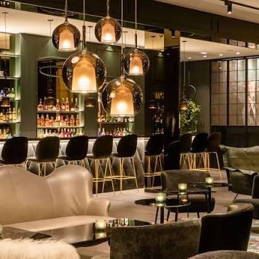 a couple of glasses that are sitting on a table