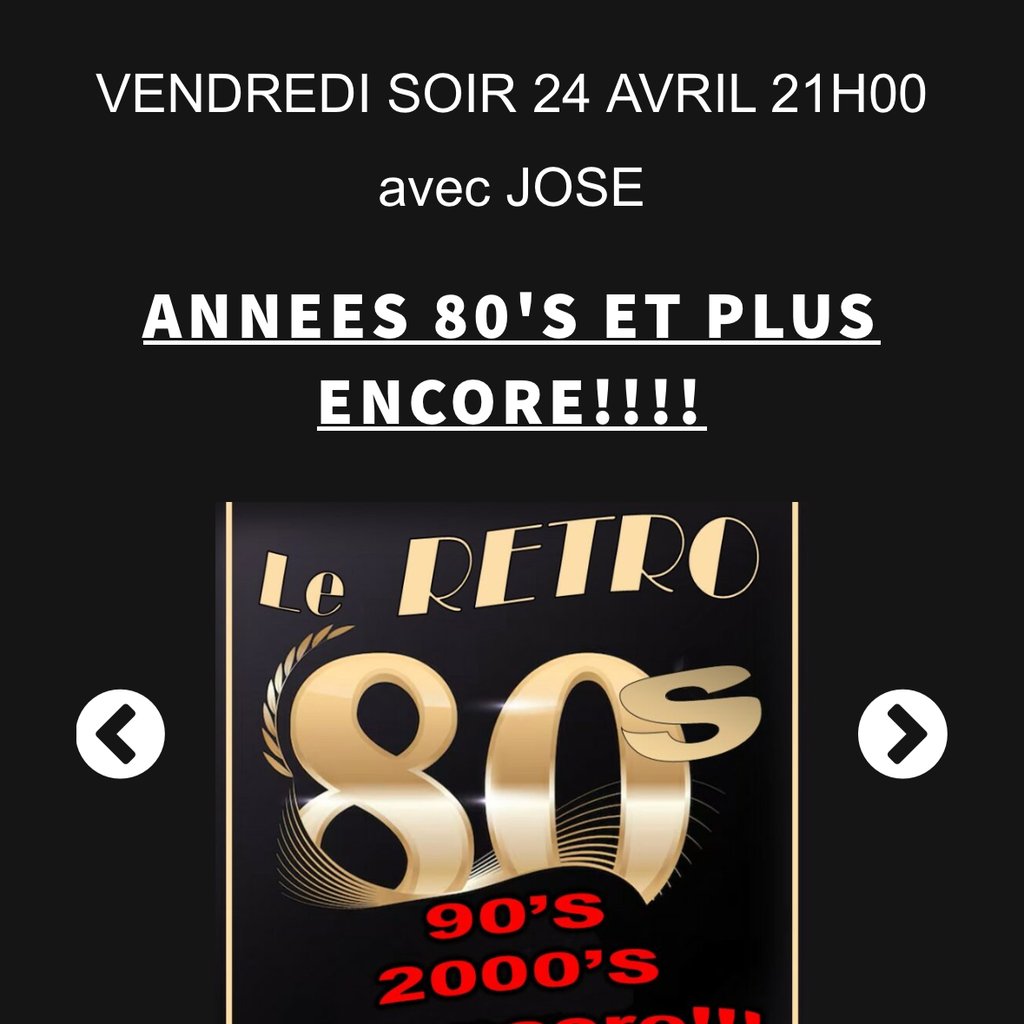soirée dansante année 80