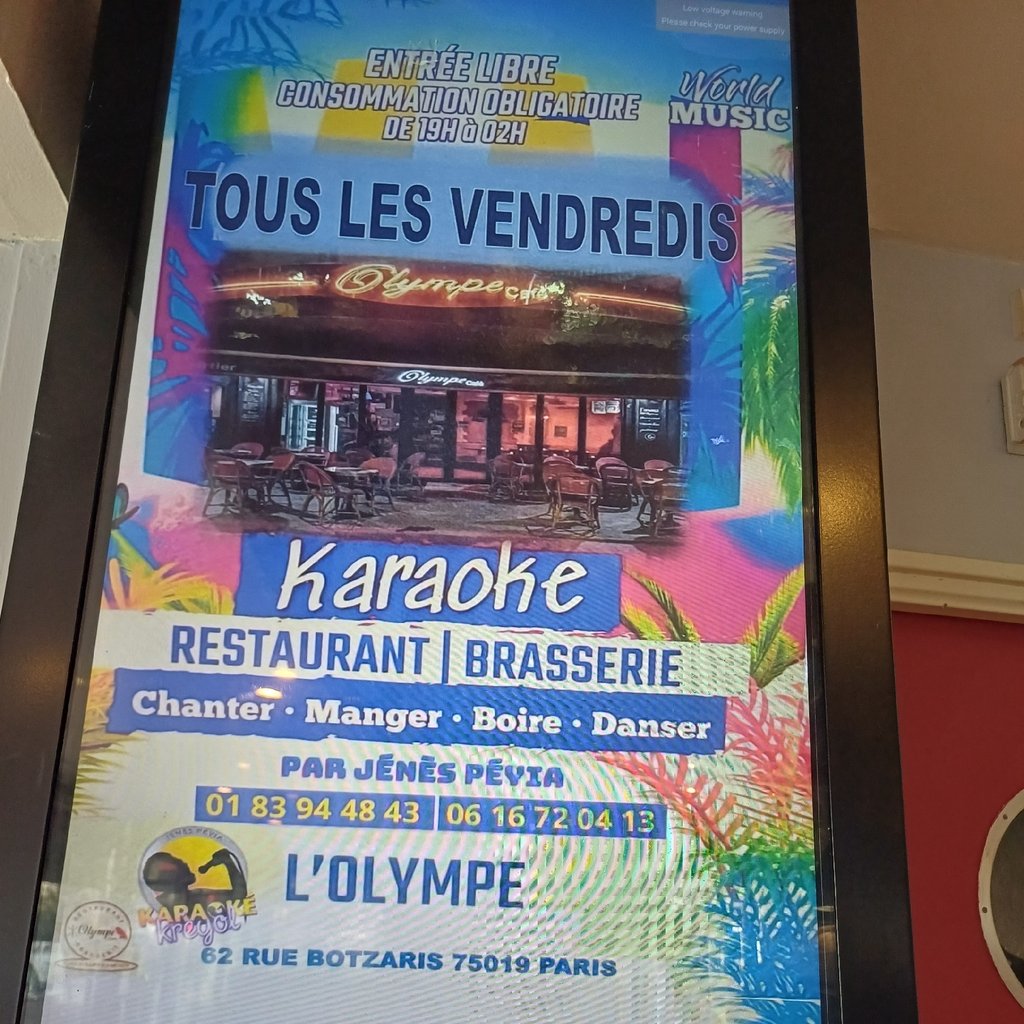 APÉRO KARAOKE  BRASSERIE L'OLYMPE  PARIS 19ÈME