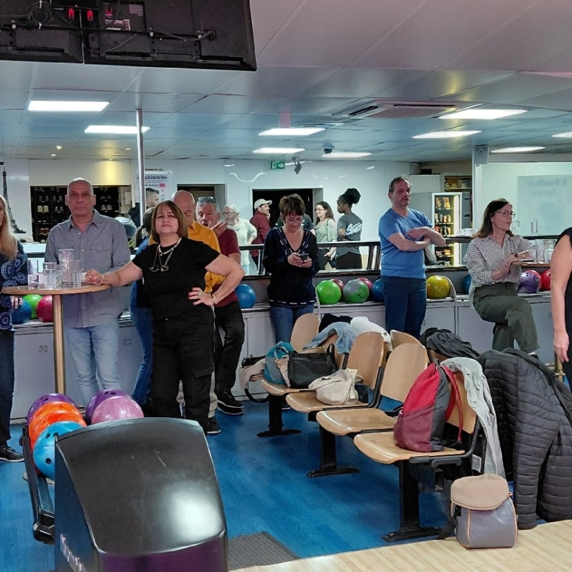 Fishing net structure at the edge of a river.