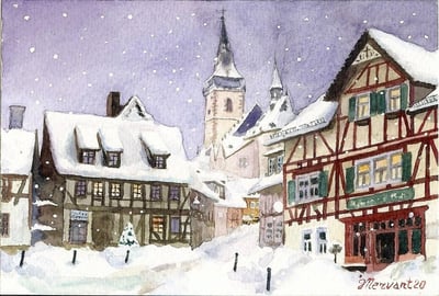 Un Hiver d'Antan en Alsace : Traditions et Douceurs