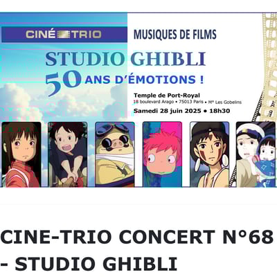 Concert hommage au Studio Ghibli : Magie et musique en live 