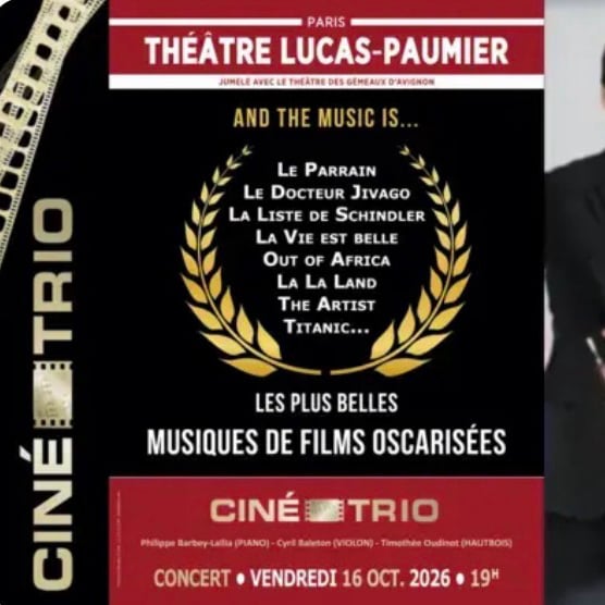Concert Ciné Trio "Les plus belles musiques de film oscarisées"