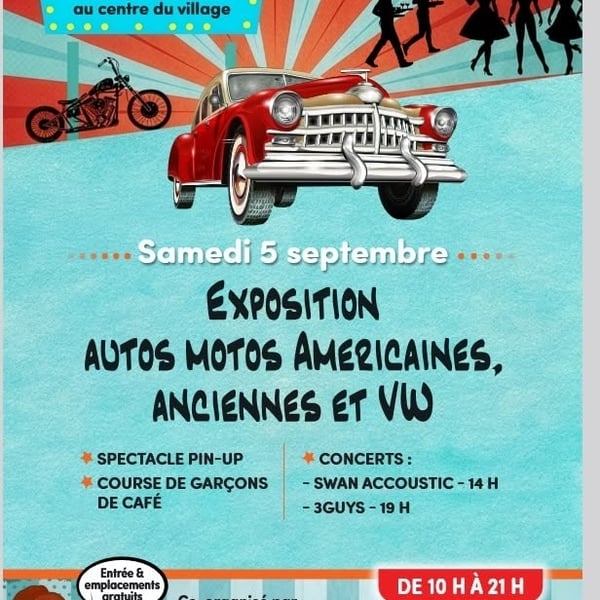Partager un moment lors d'une expositions d' autos et de motos américaines