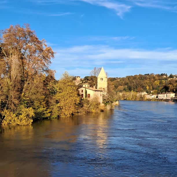 Visite guidée chapelle île Barbe + balade en retour