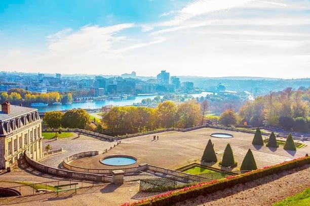 Vue panoramique au parc de saint-cloud