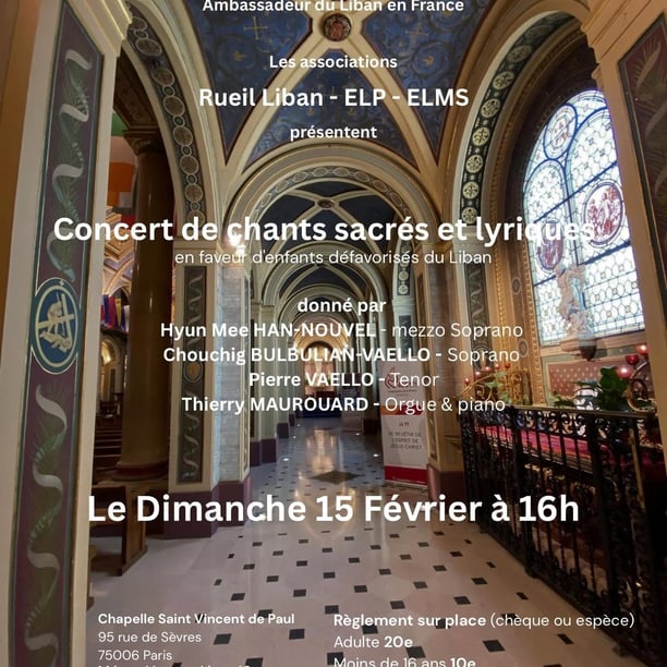 Concert chants sacrés et lyriques